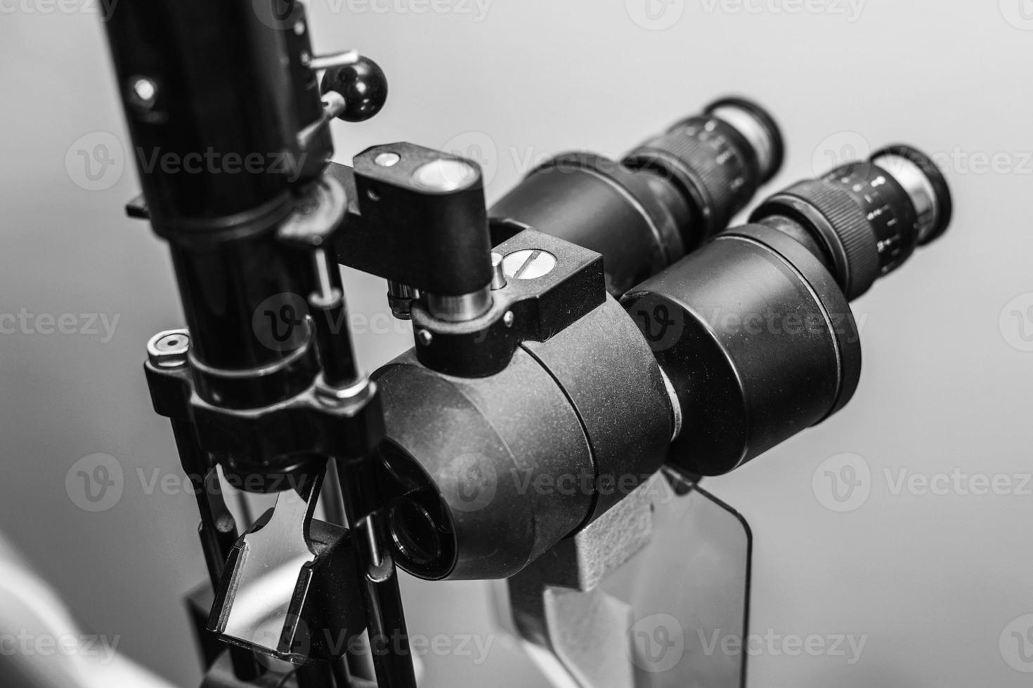 Medical optometrist equipment used for  eye exams photo