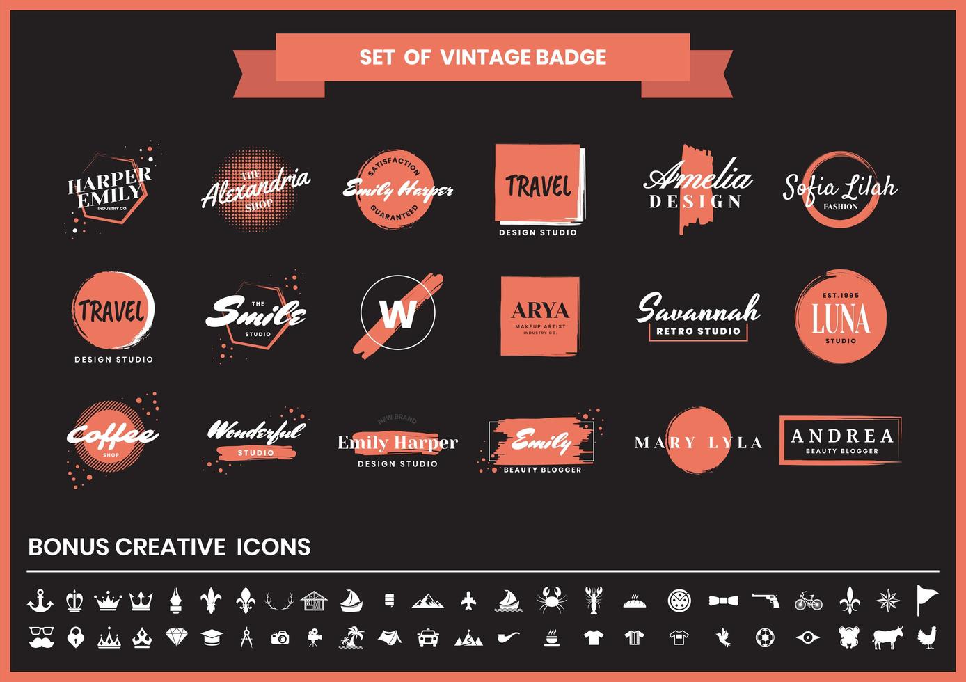 Modern Badge Set  vector