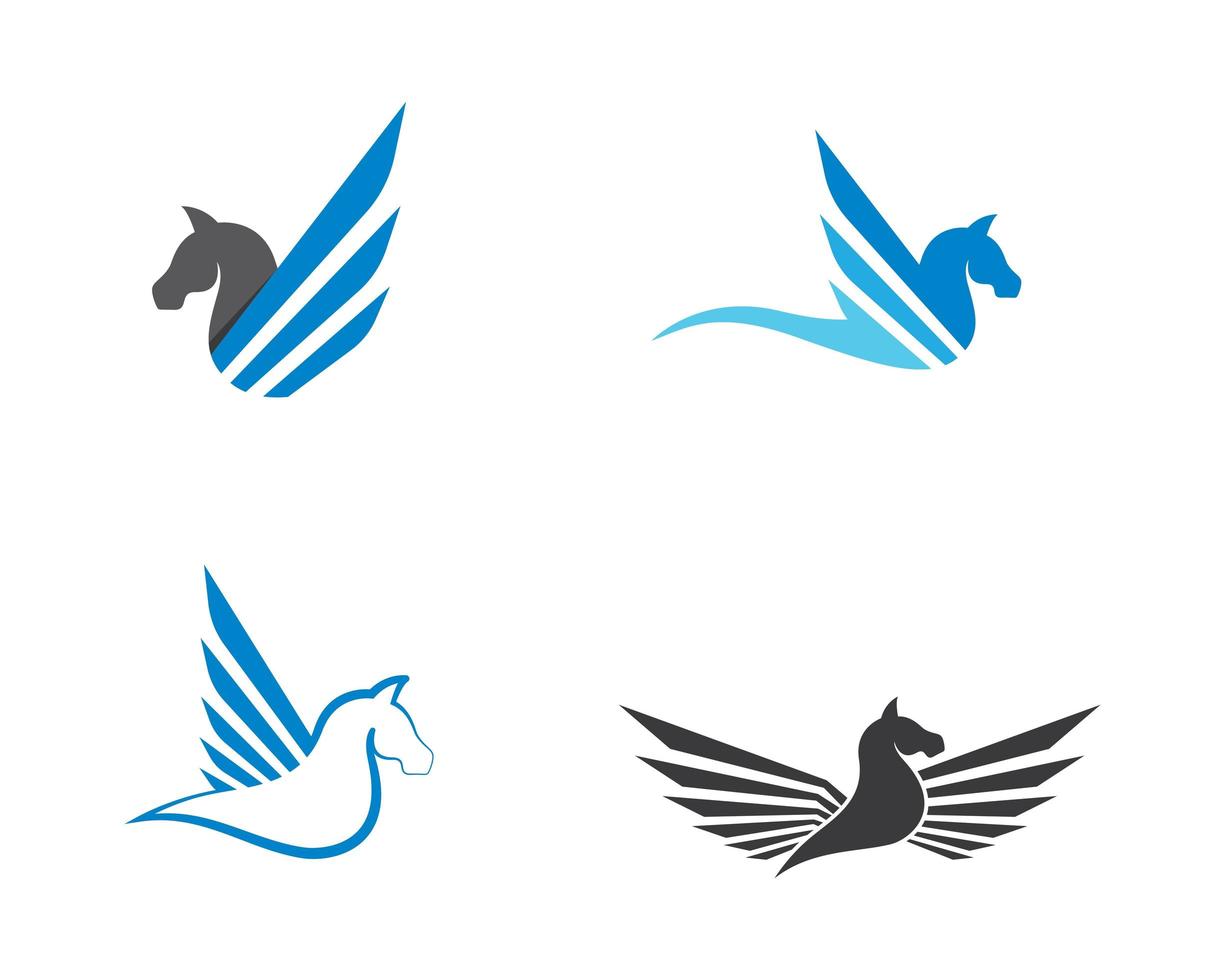 conjunto de iconos de pegasus vector