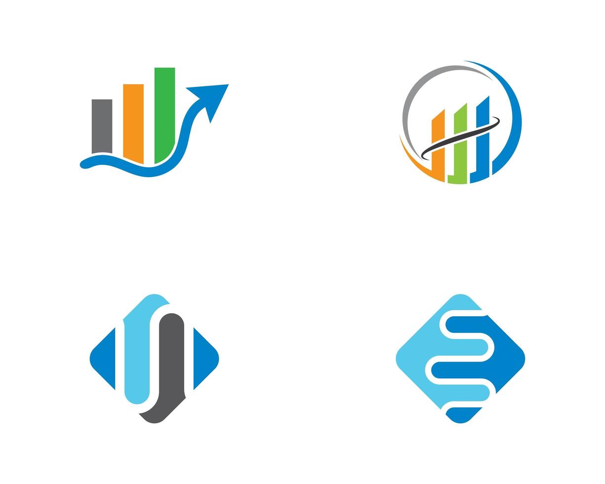 conjunto de logotipo de finanzas empresariales vector