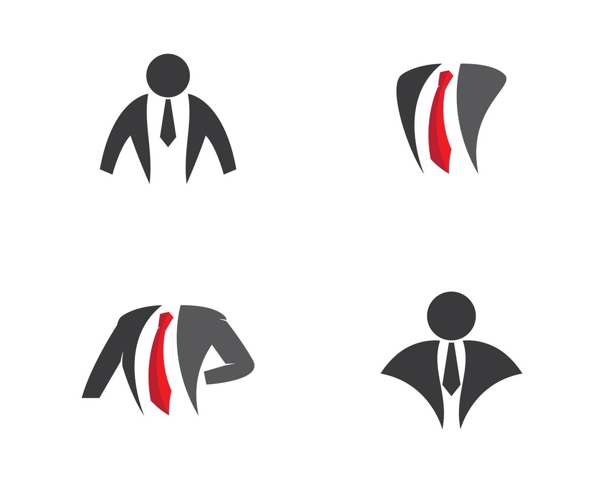 Businessman with Tie  Icon Set  vector