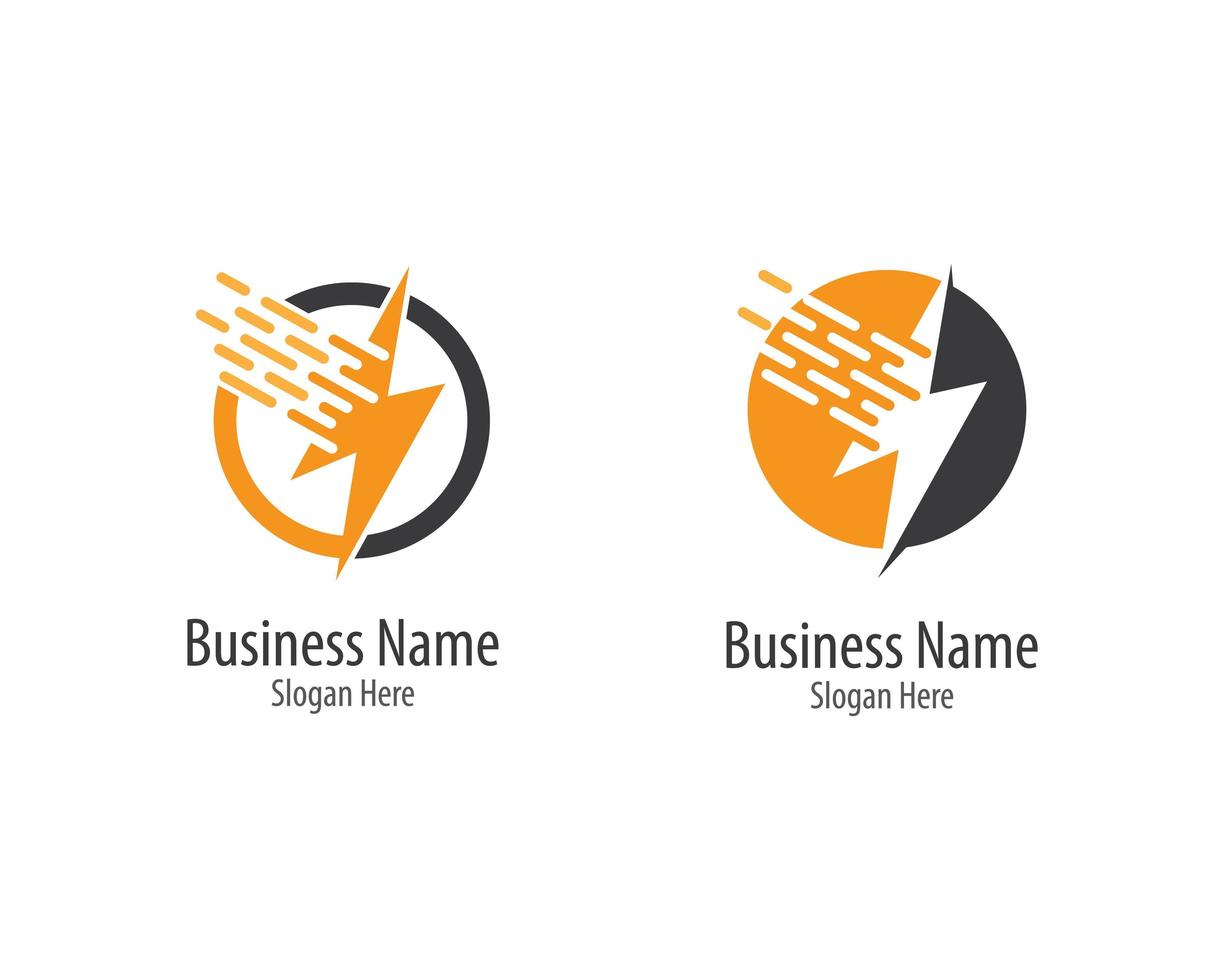 Thunderbolt Logo Icon Set vector