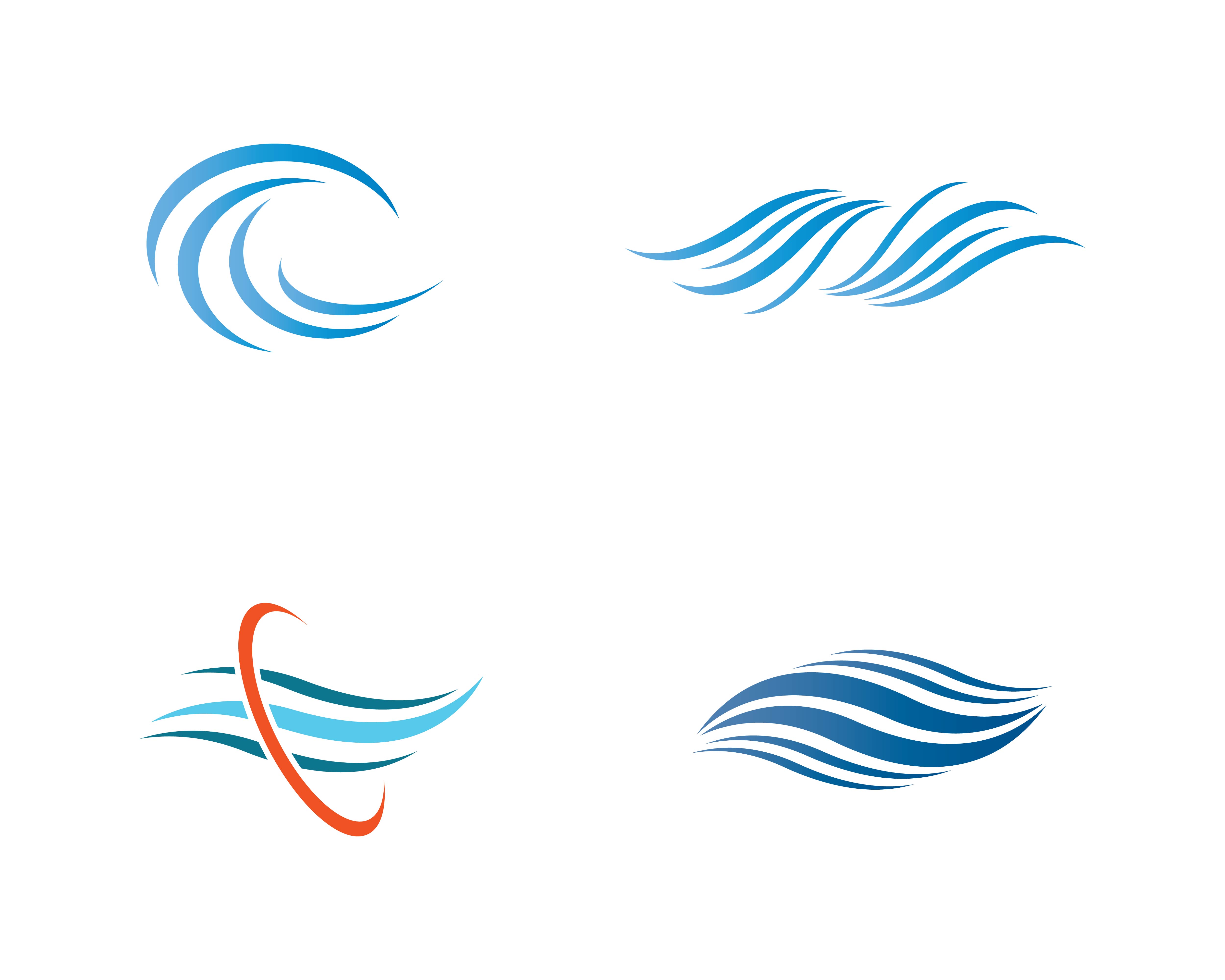 Ocean wave logo set 962673 Vector Art at Vecteezy