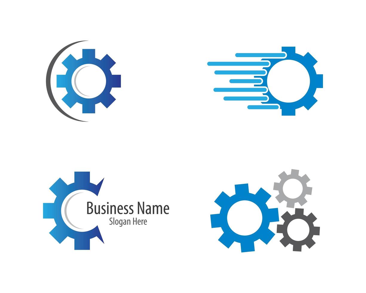 Gear Machinery Logo Icon Set  vector