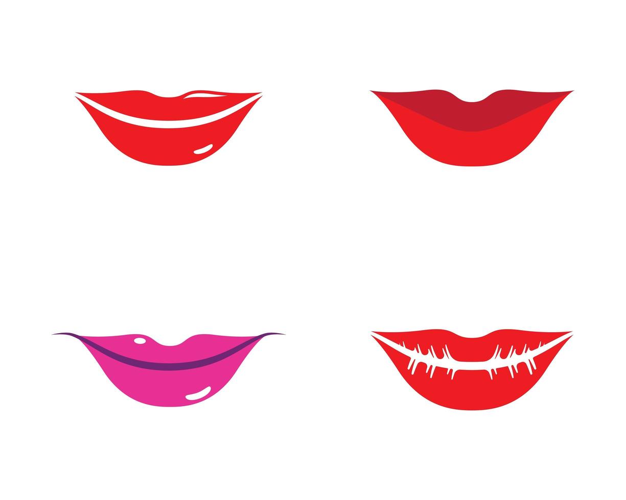 conjunto de iconos de labios vector