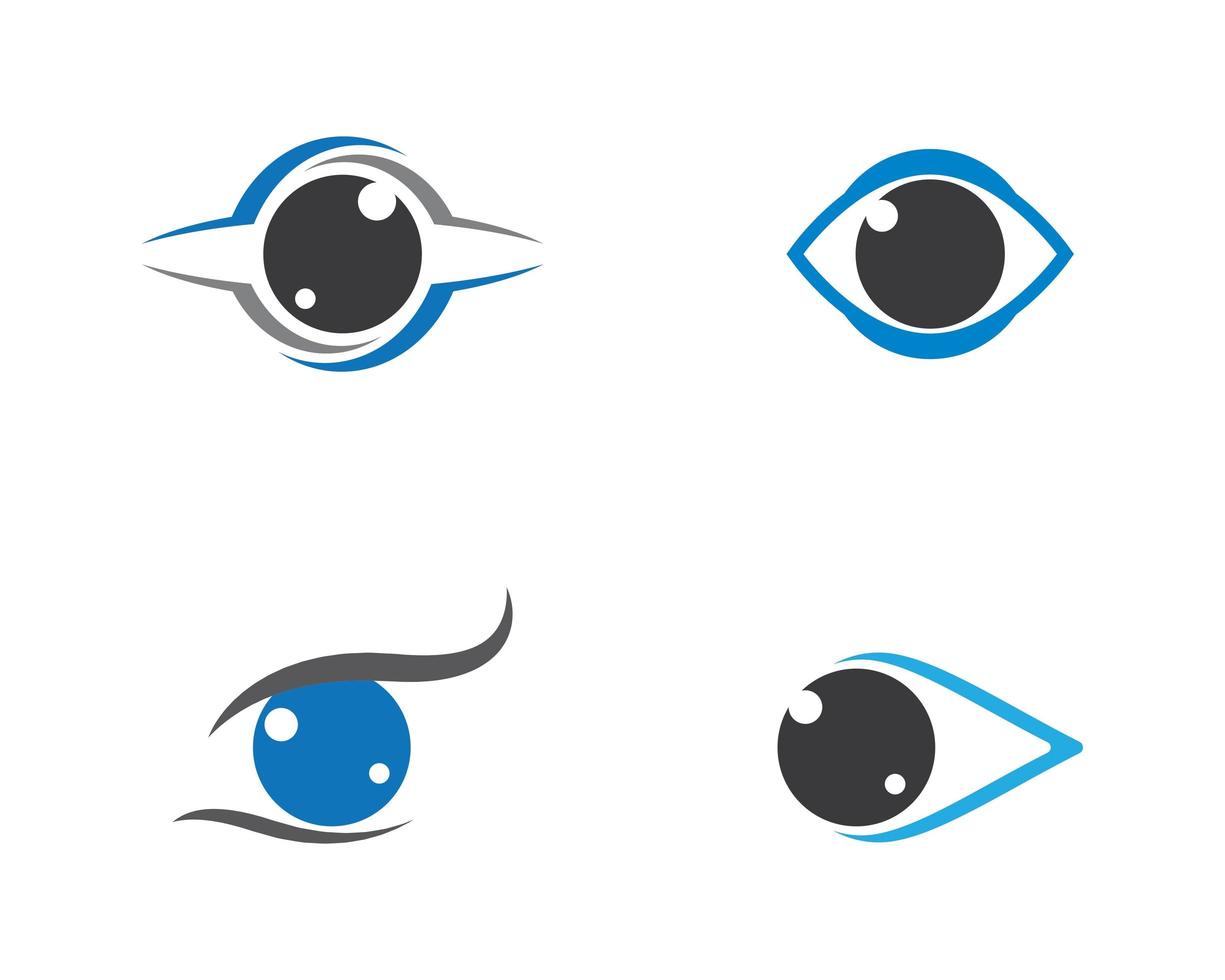 conjunto de iconos de logo de ojo vector