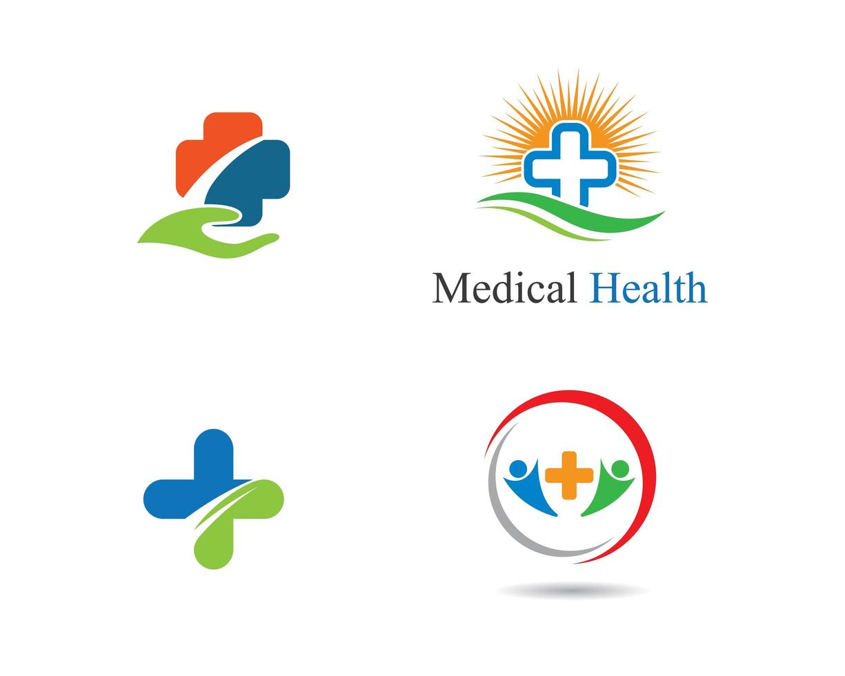 conjunto de logotipo de símbolo médico vector