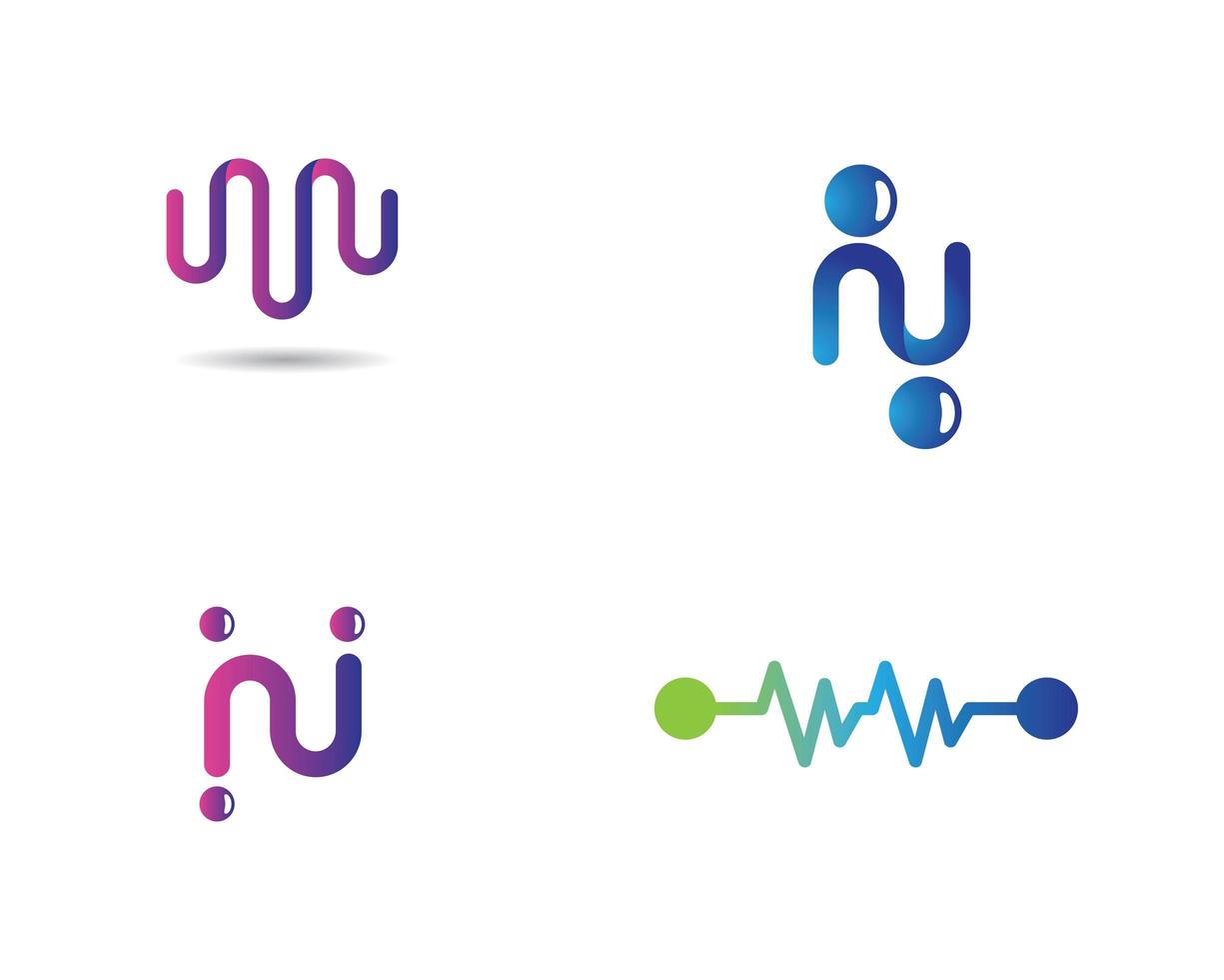 Pulse Logo Set  vector