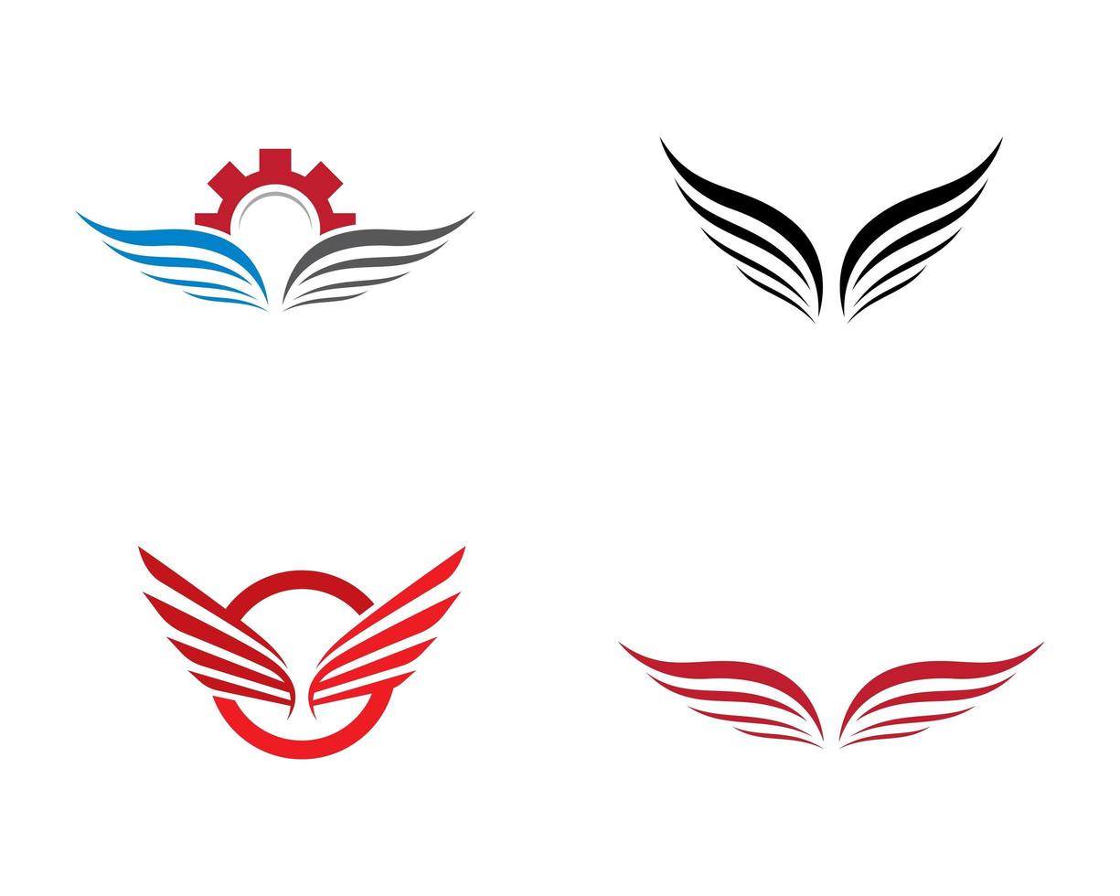 Wing Logo Icon Set  vector