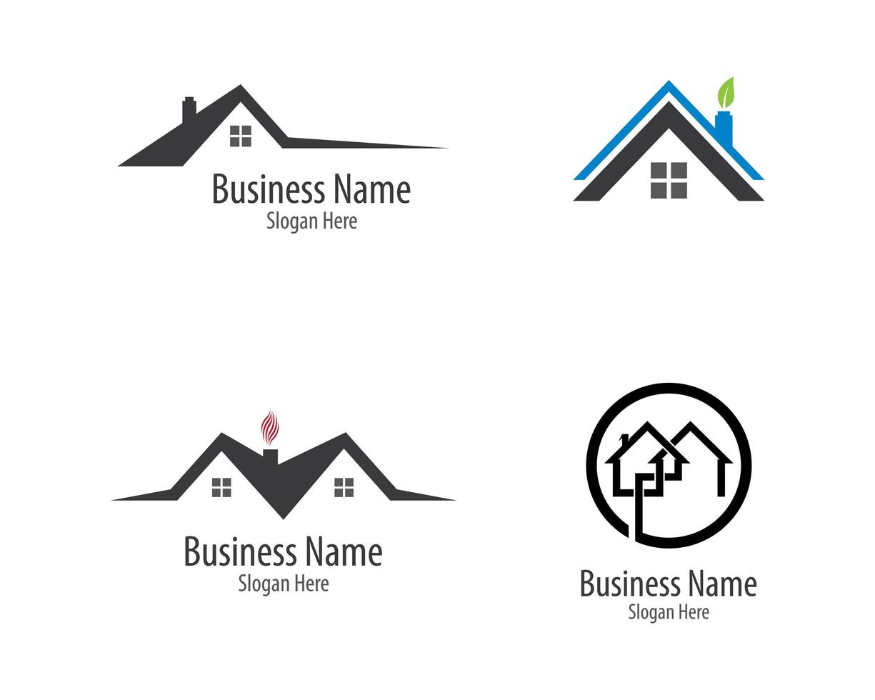 Property logo template set vector