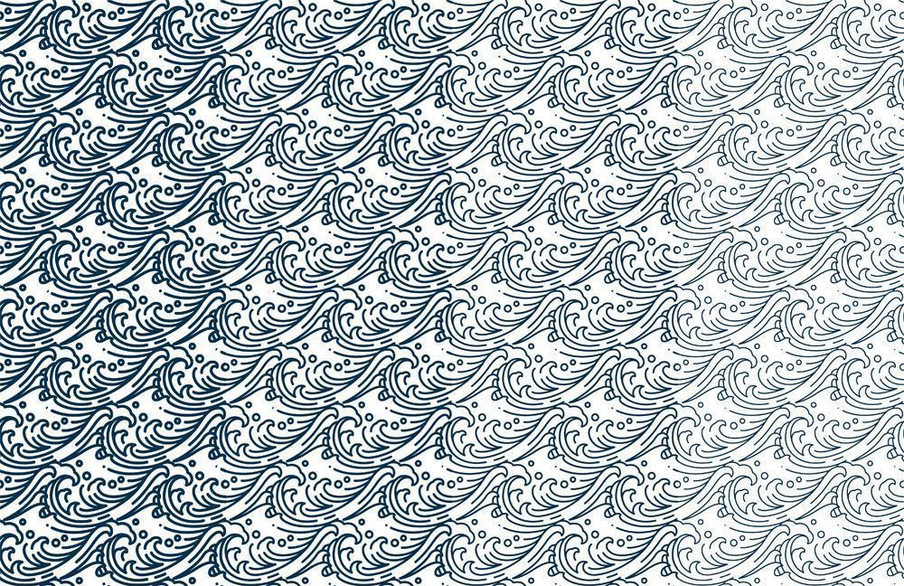 Water sea wave seamless pattern vector