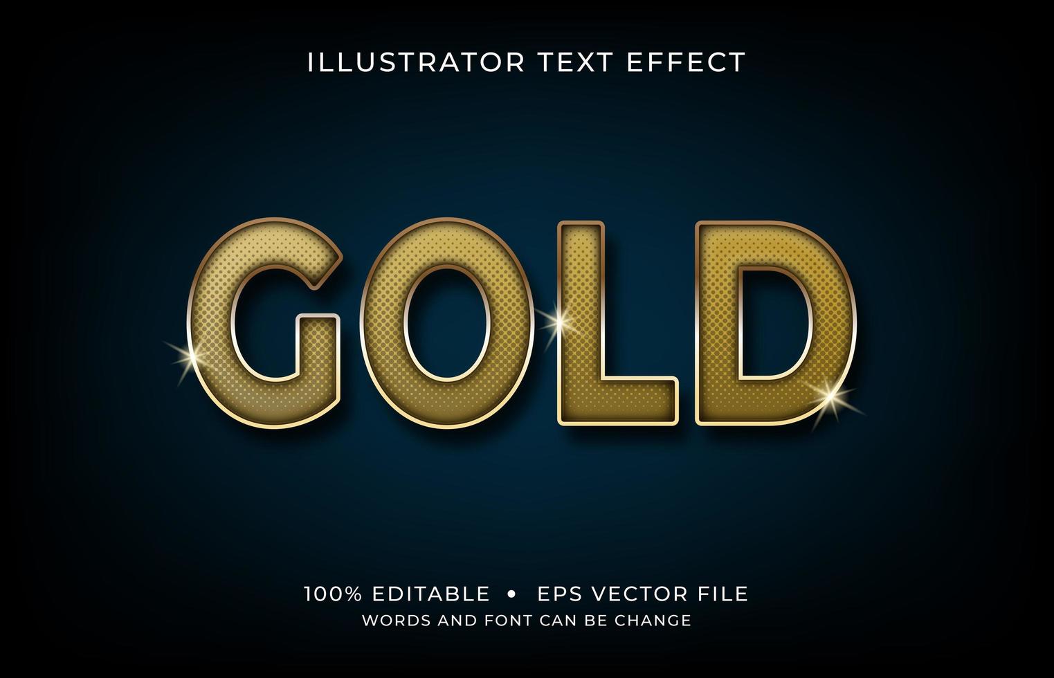  Gold Font Uppercase Text Effect  vector