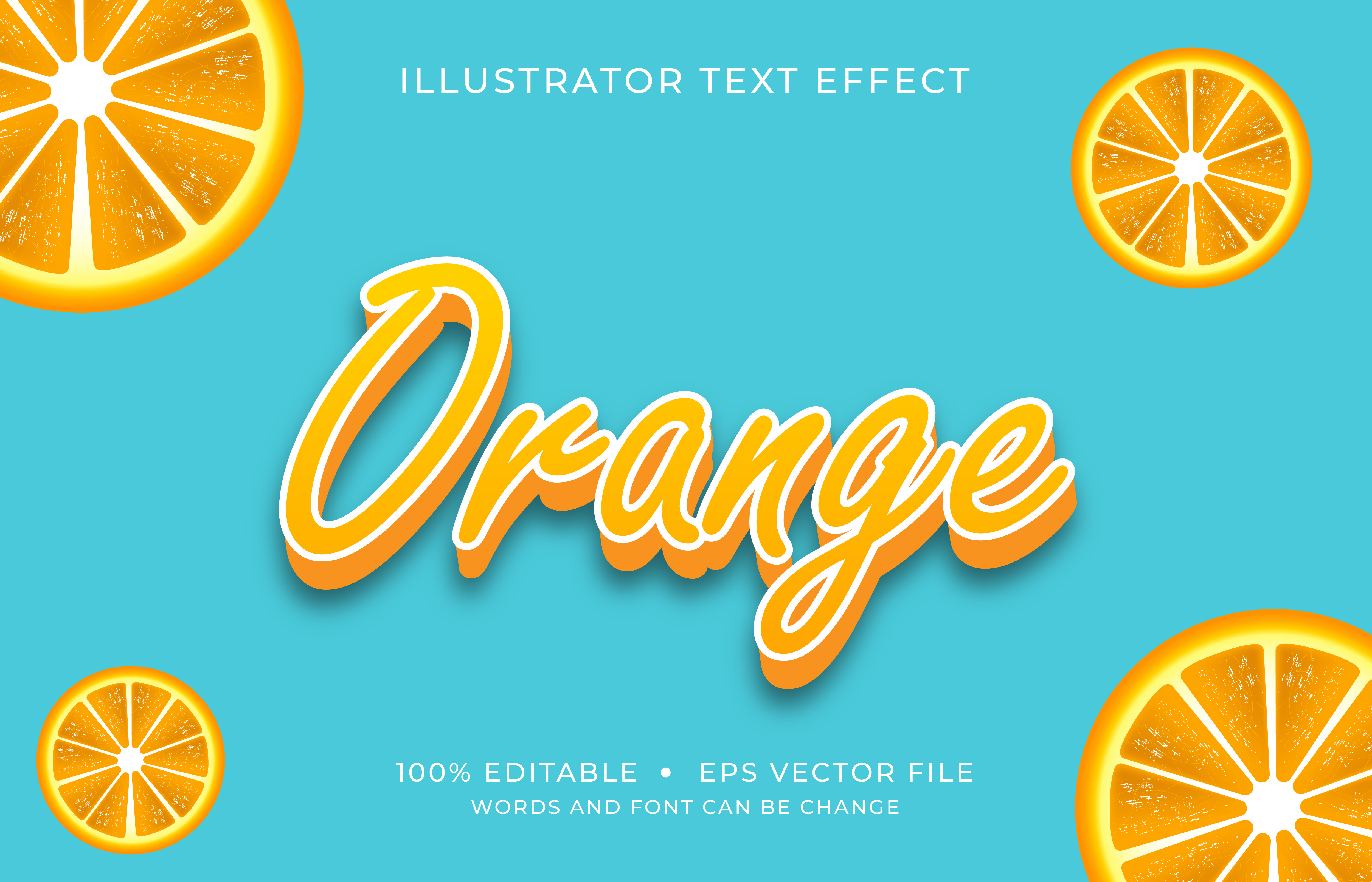 Orange Font with Uppercase Letters Text Effect 962805 Vector Art at