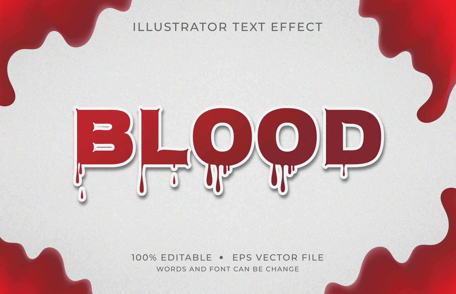 Blood Font Text Effect  vector