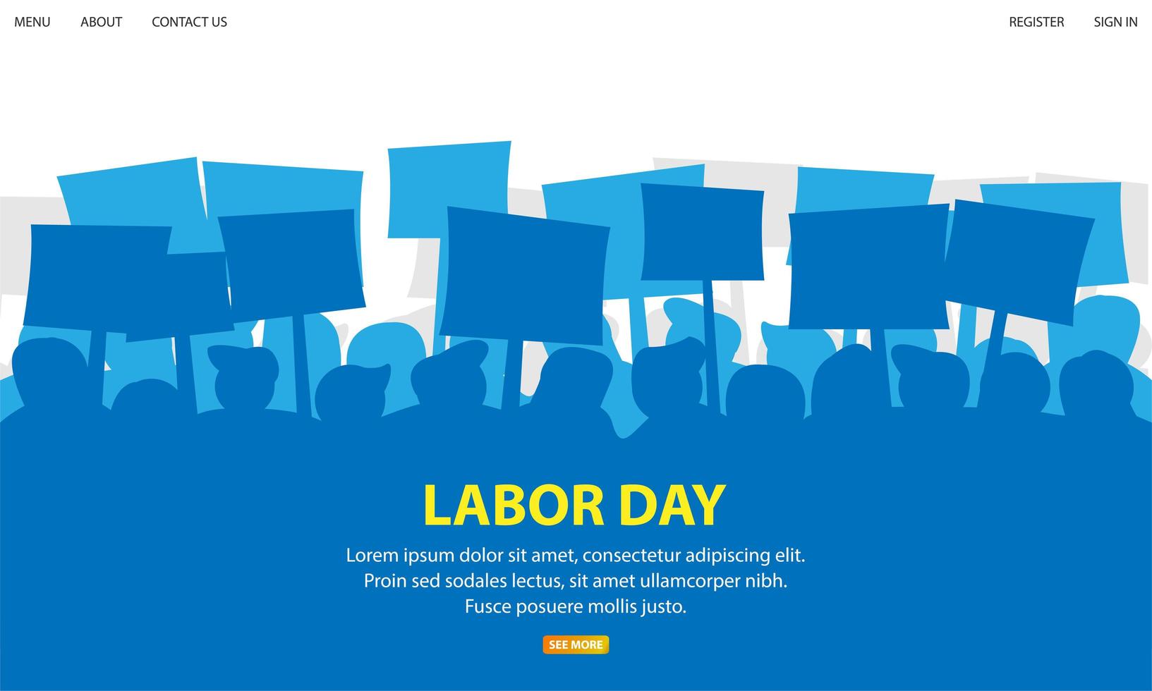 Labor Day. Demonstration concept design vector