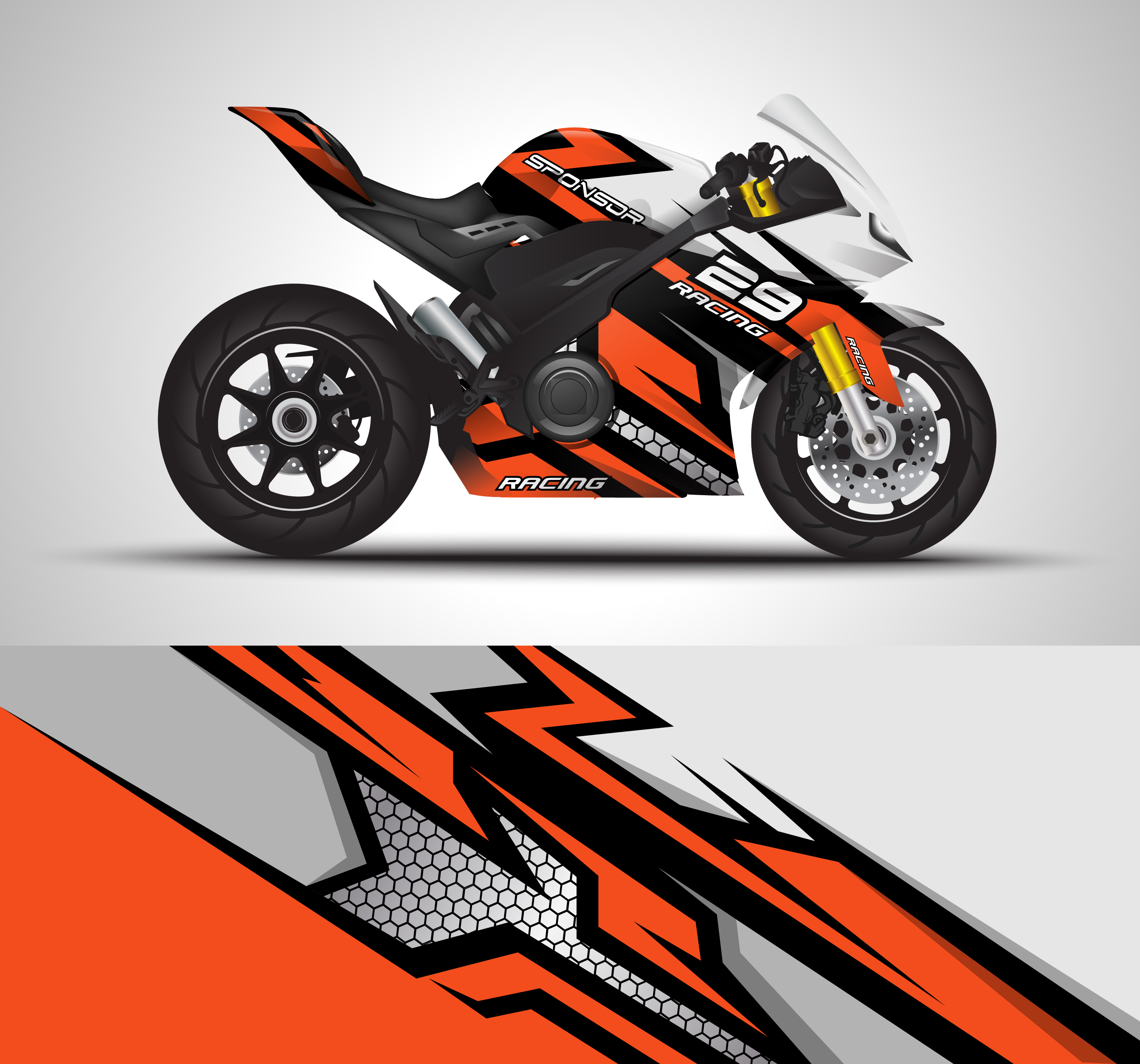 Motorcycle Sticker Vector Art Icons and Graphics for 