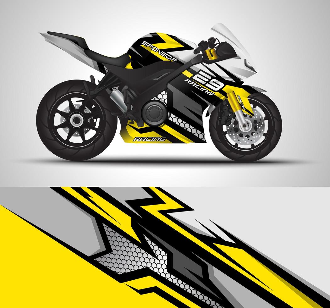 Motorcycle vinyl sticker vector