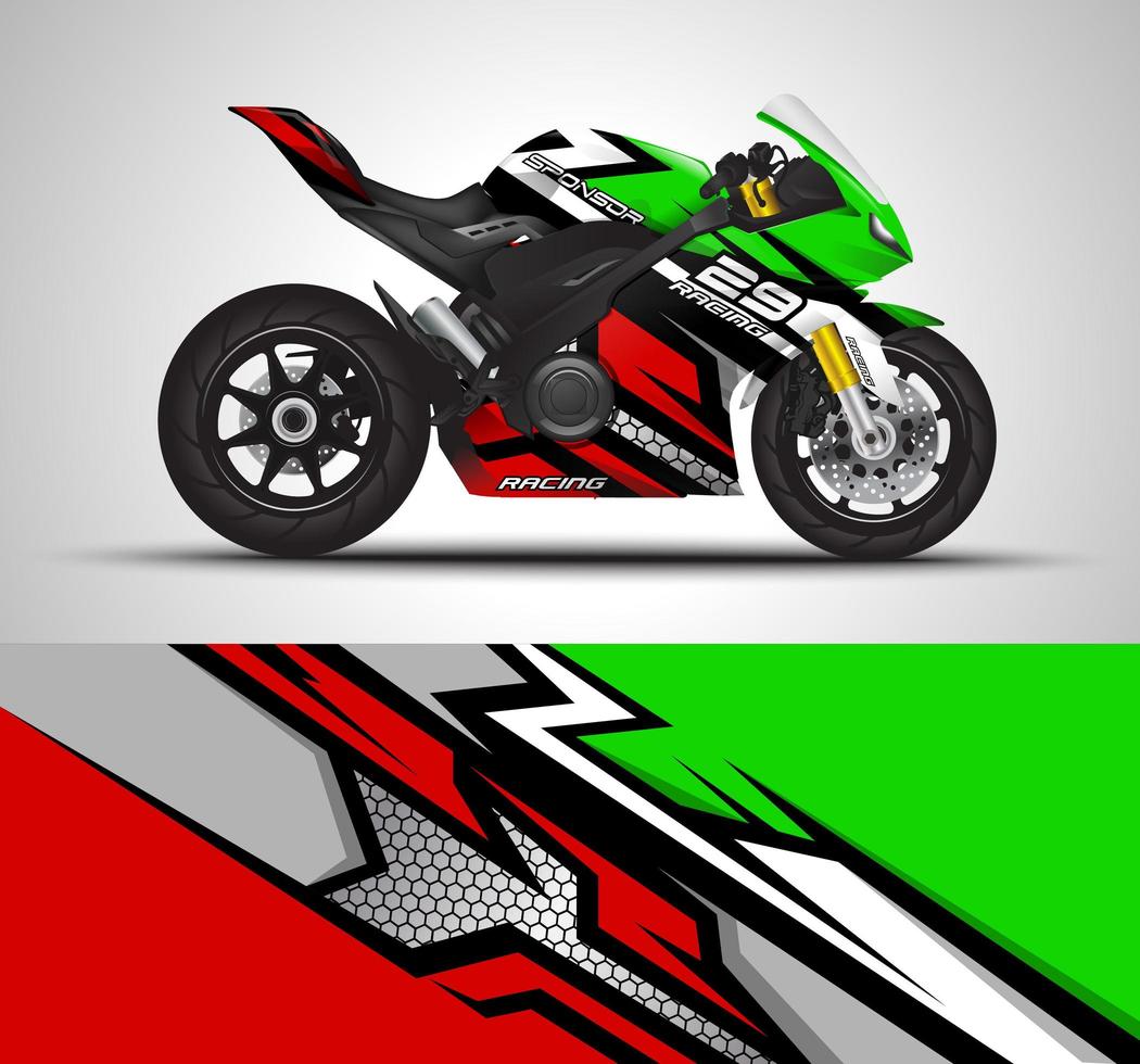 Motorcycle sportbikes wrap vector