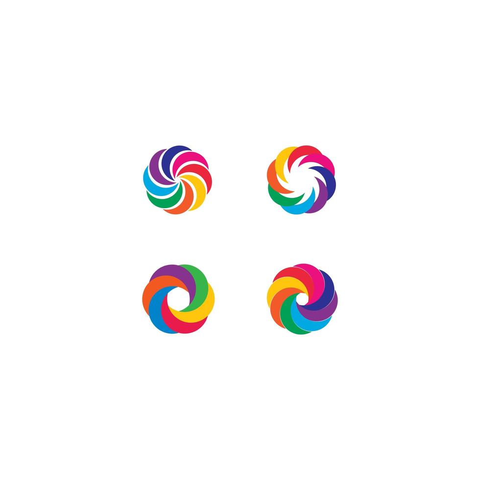 conjunto de iconos de logotipo de arco iris vector