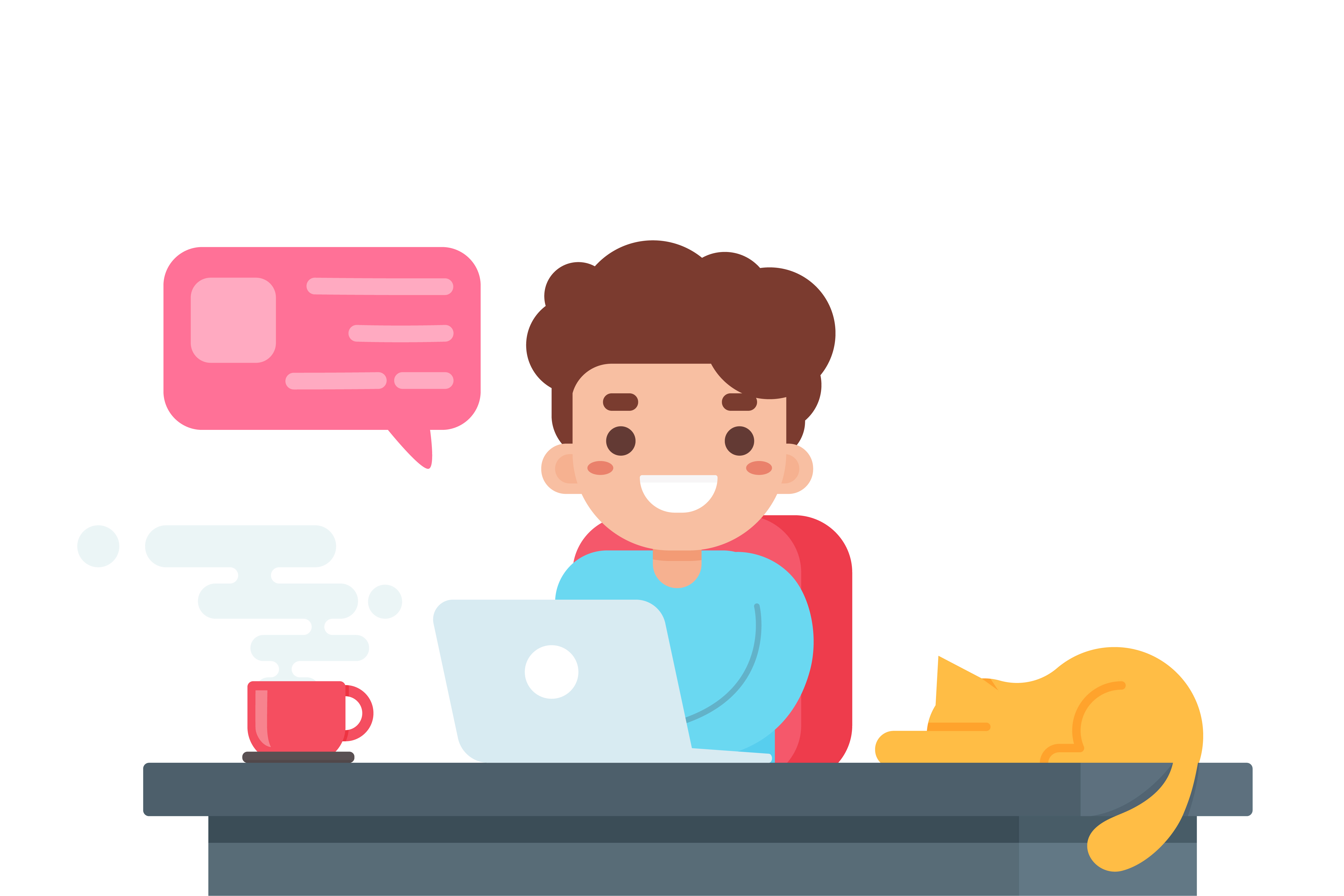 Man Working from Home in Cartoon Style 962995 Vector Art at Vecteezy Man Working from Home in Cartoon Style 962995 Vector Art at Vecteezy