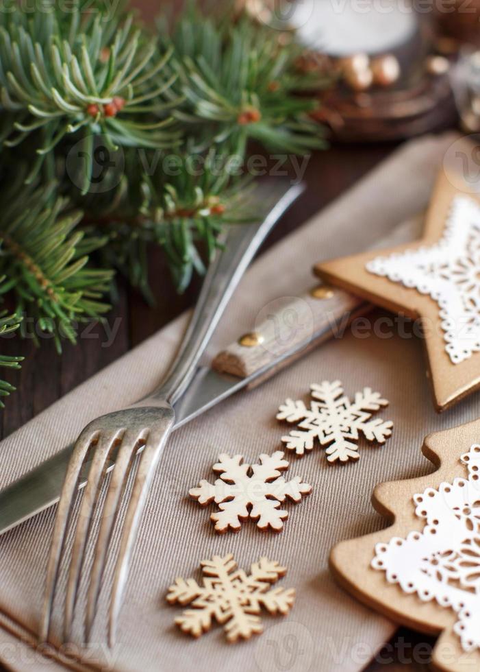 Rustic Christmas Place Setting photo