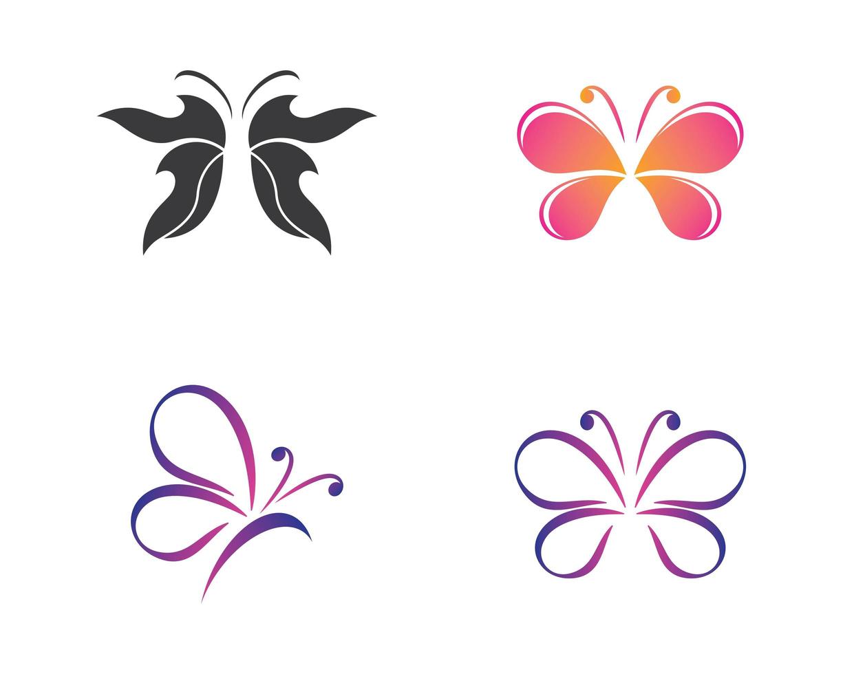 Butterfly Simple Logo Set  vector