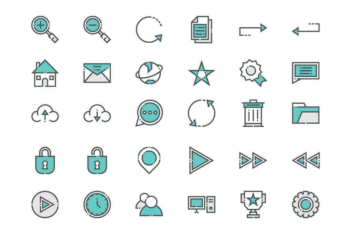 Essential Web and App Icons vector