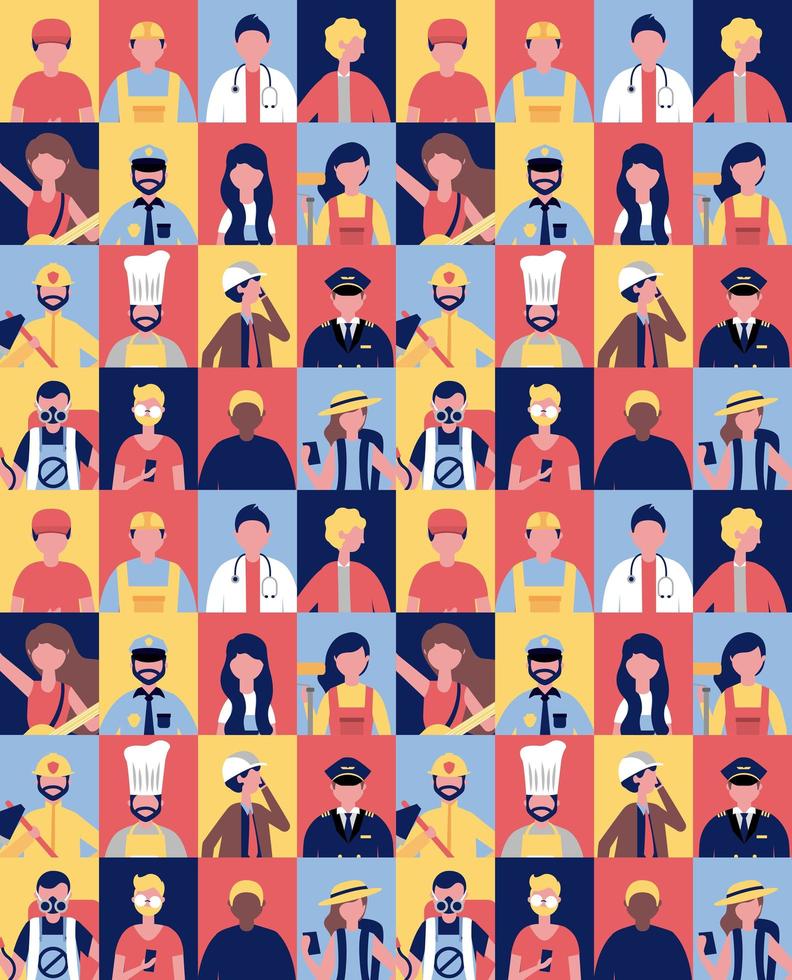 Professionals character set  vector