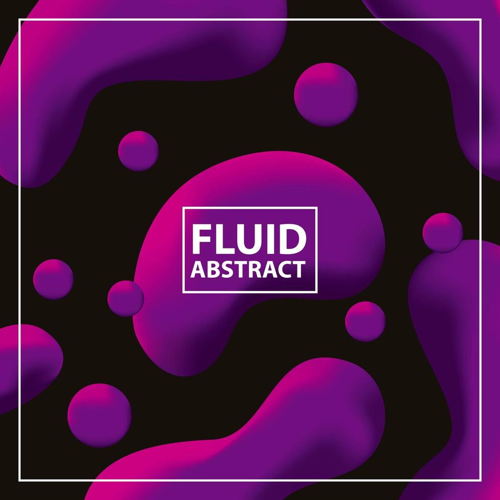 Neon fluid abstract background vector