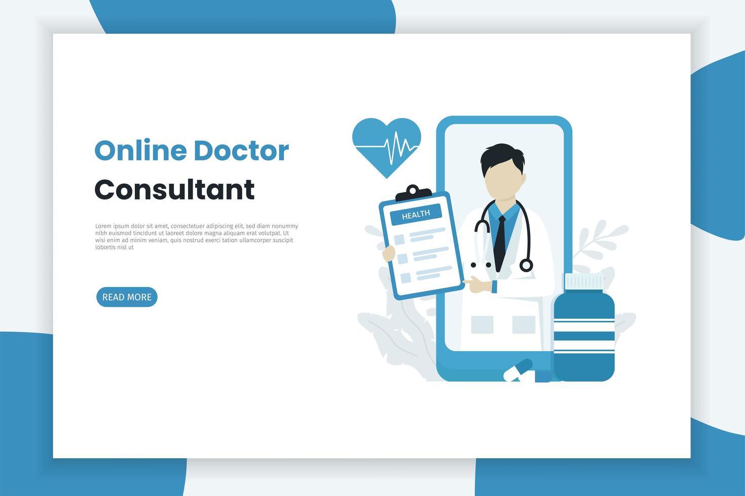 Online Healthcare and Medical Service Concept  vector