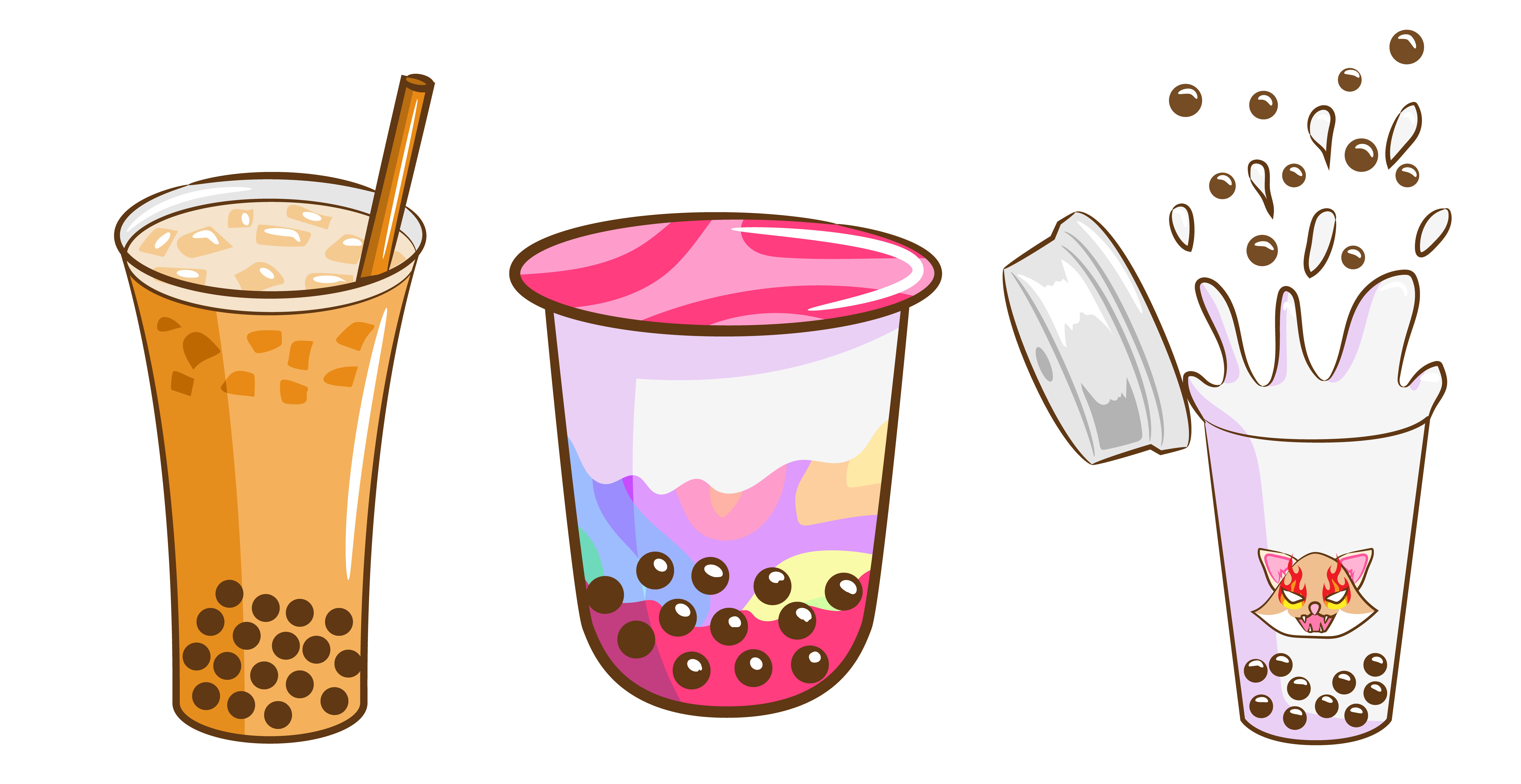 Bubble Tea Set 964075 Vector Art At Vecteezy