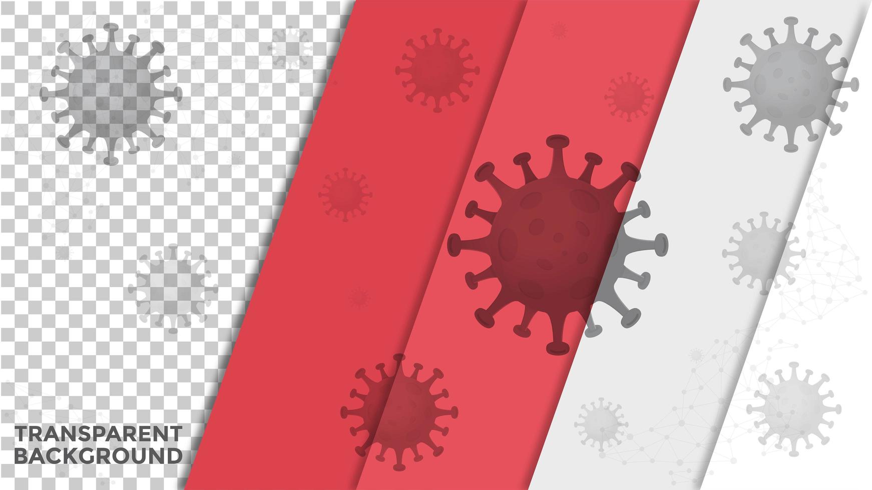 Covid-19 Transparent Virus Background  vector