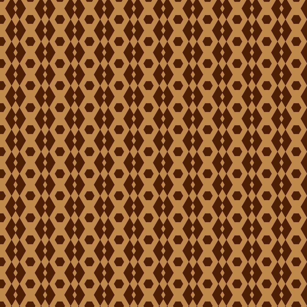Brown Hexagon and Diamond Pattern vector