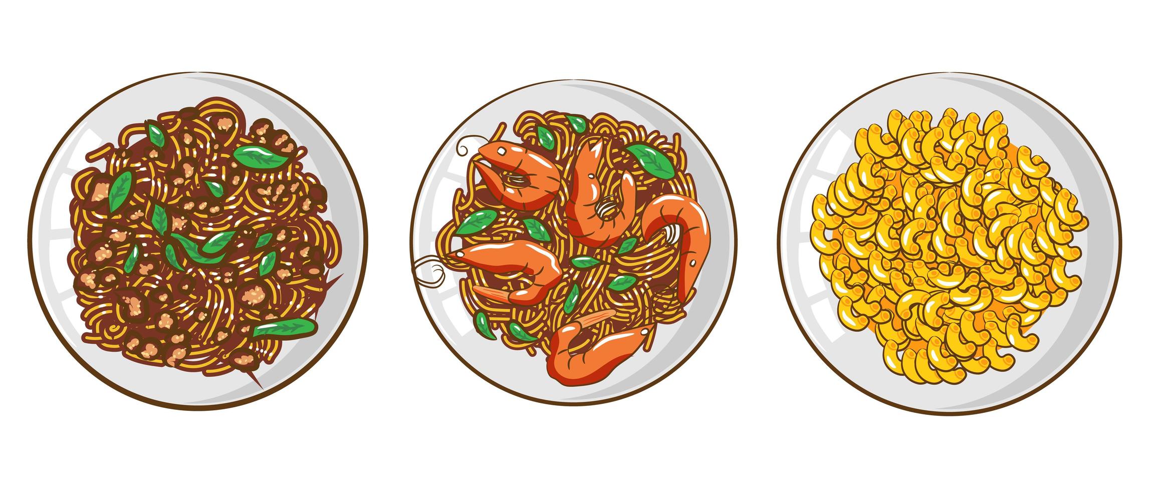 Pasta Dinner Set vector