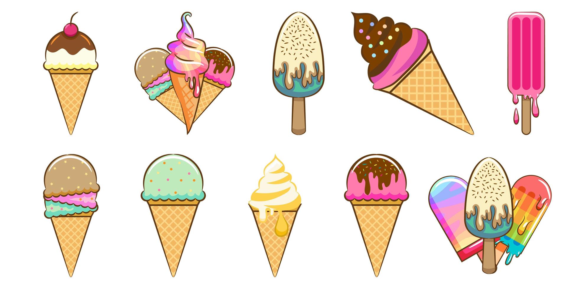 Ice Cream Aet vector