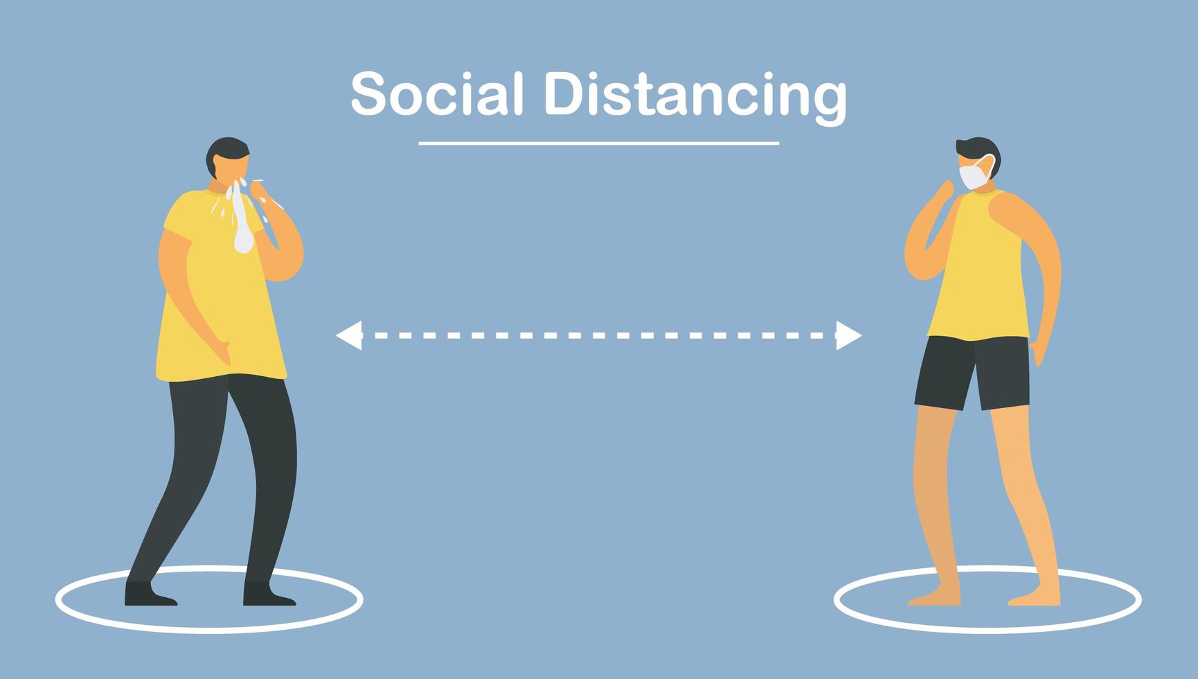 Social distancing. Stay away from people. vector