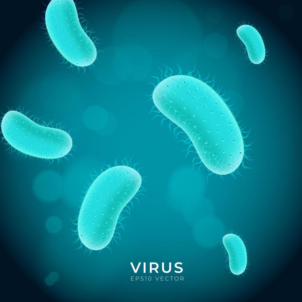 Blue Bacteria Background vector