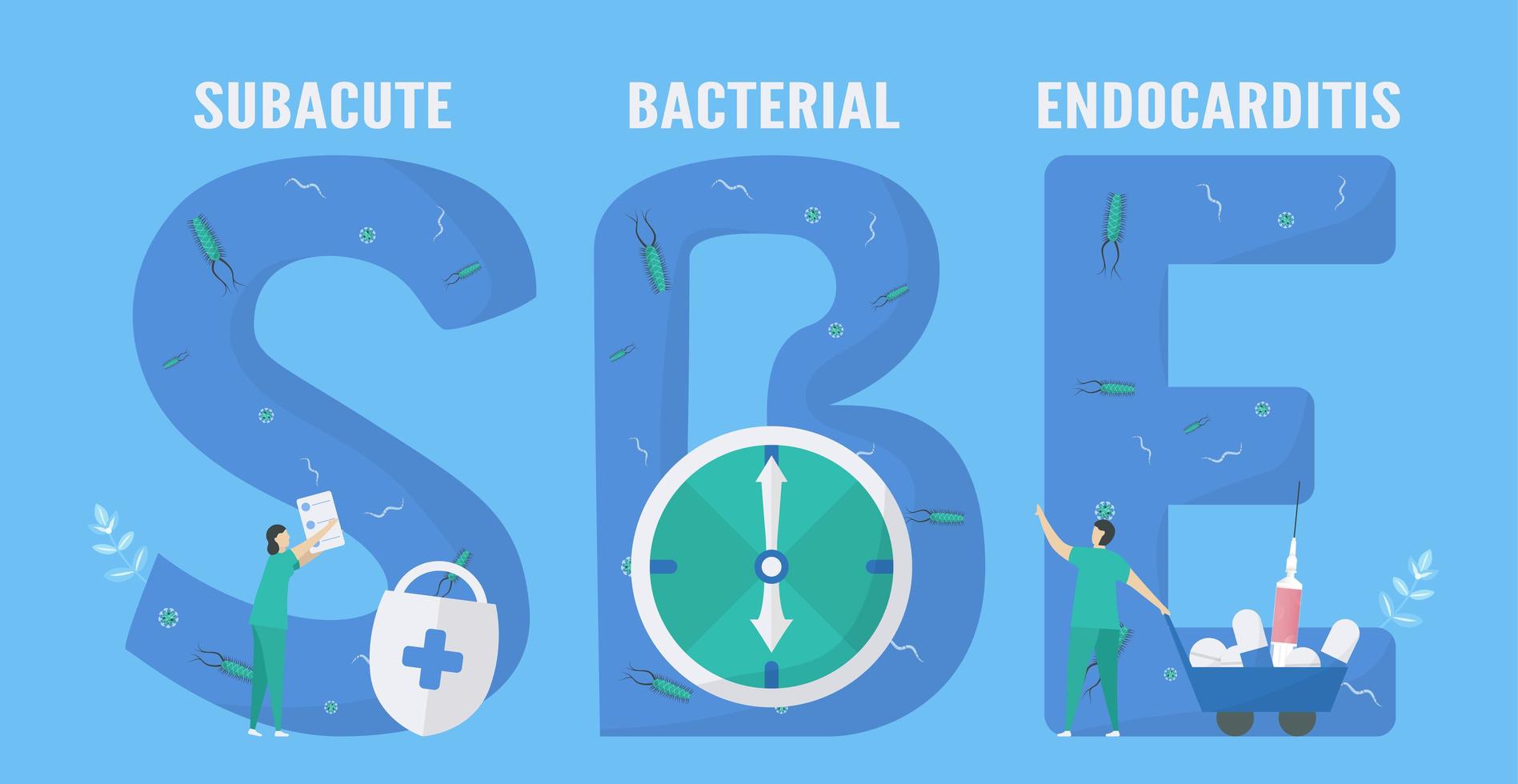 diseño de endocarditis bacteriana subaguda vector