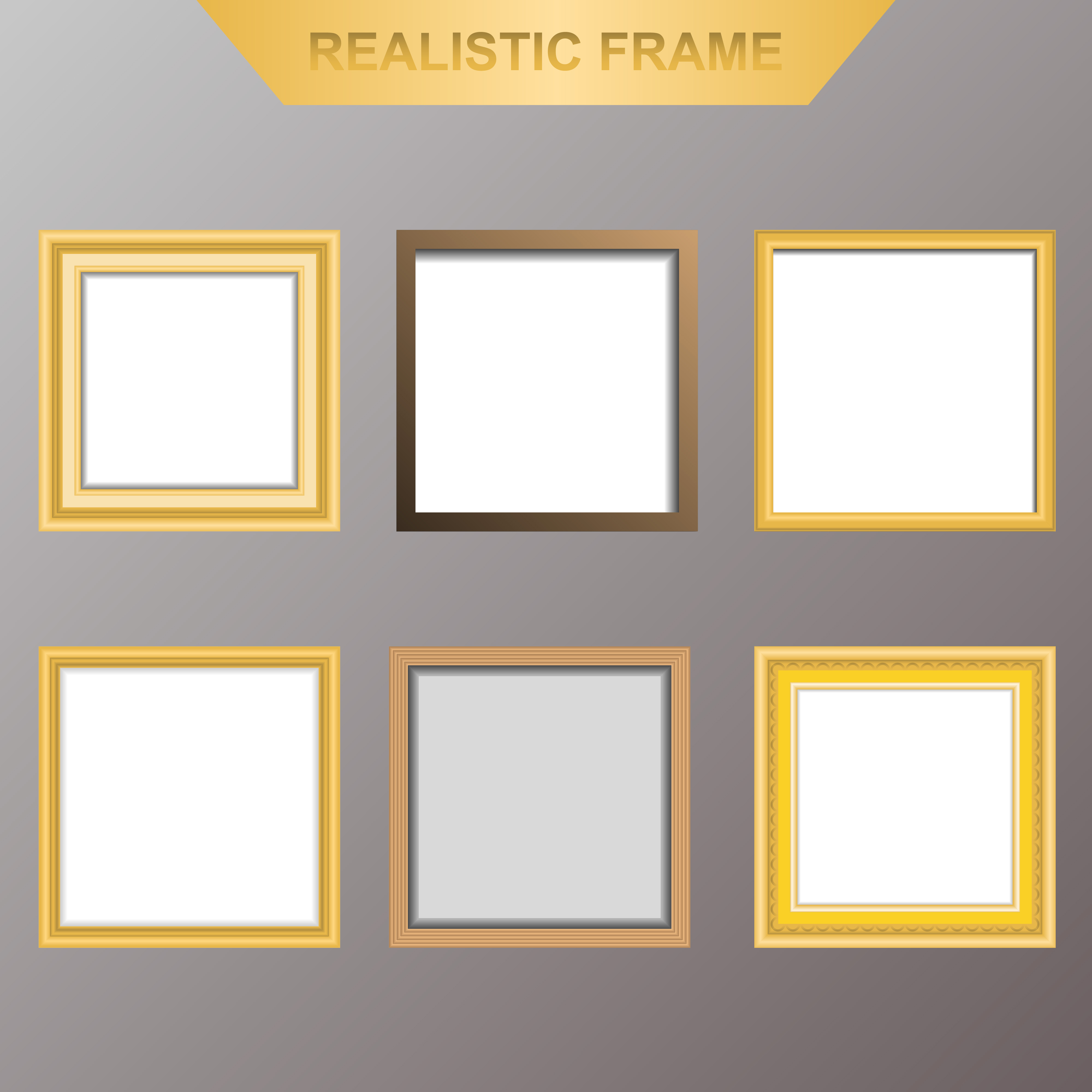 Golden Frame Set 965518 Vector Art at Vecteezy