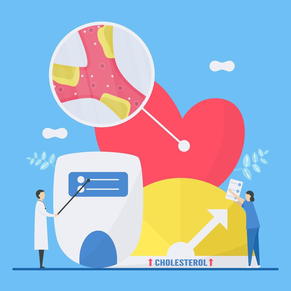 Atherosclerosis Concept with Close  Up of Heart Arteries vector