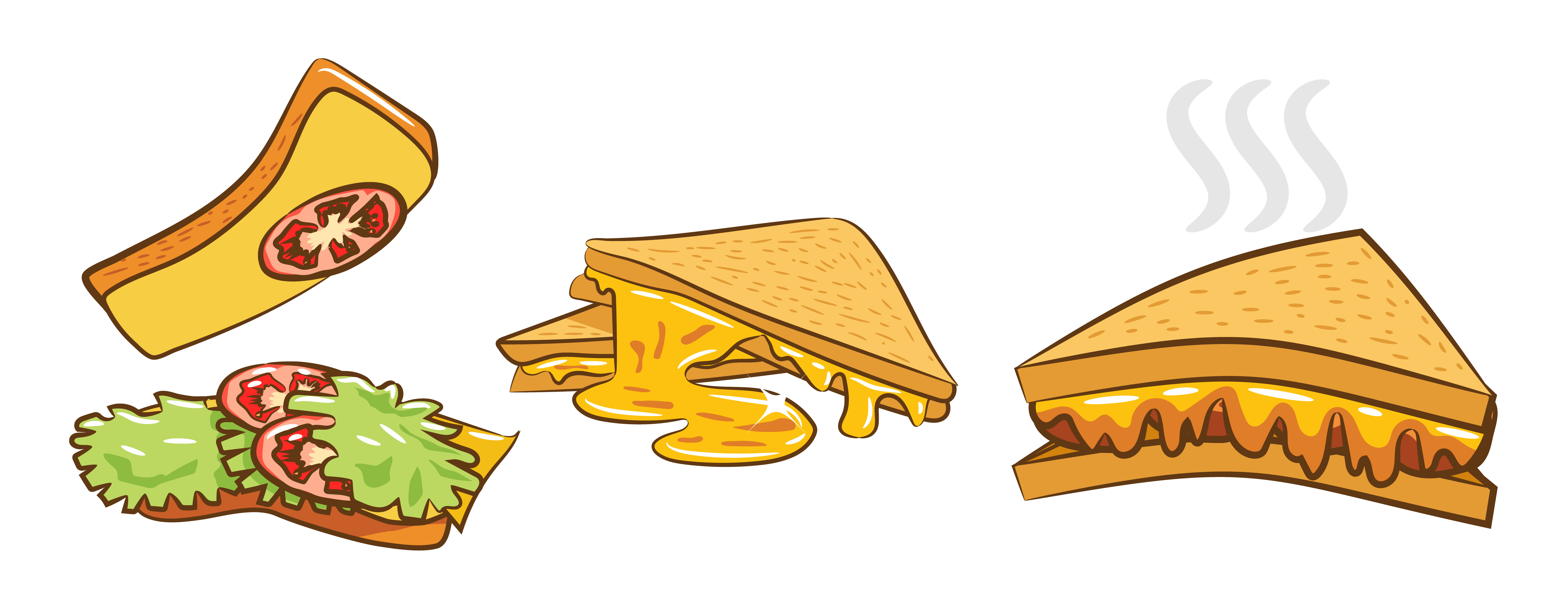Grilled Cheese Vector Art, Icons, and Graphics for Free Download