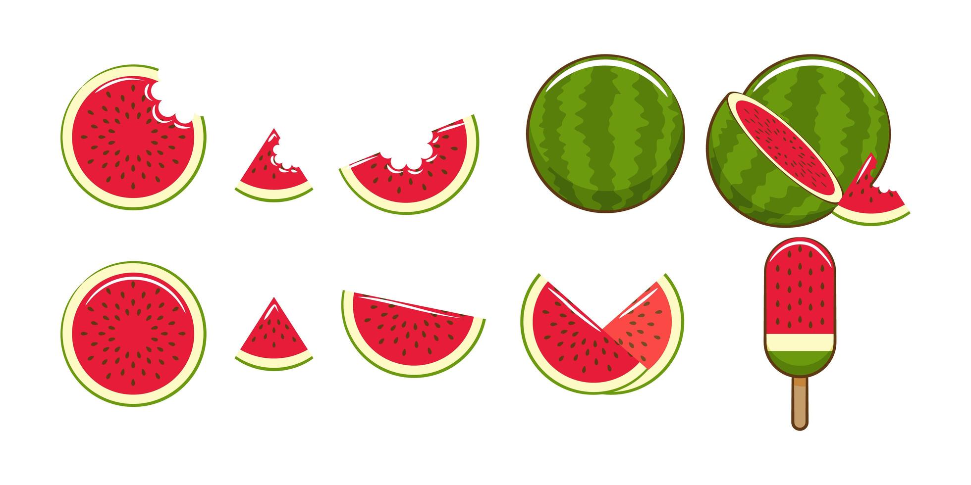 Cartoon Watermelon Set  vector