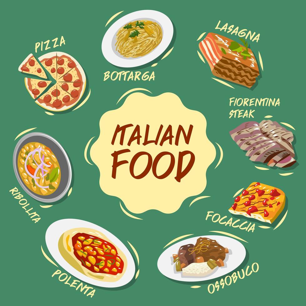 Italian Food Poster  vector