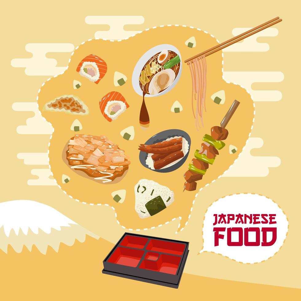 Japanese Food Poster  vector