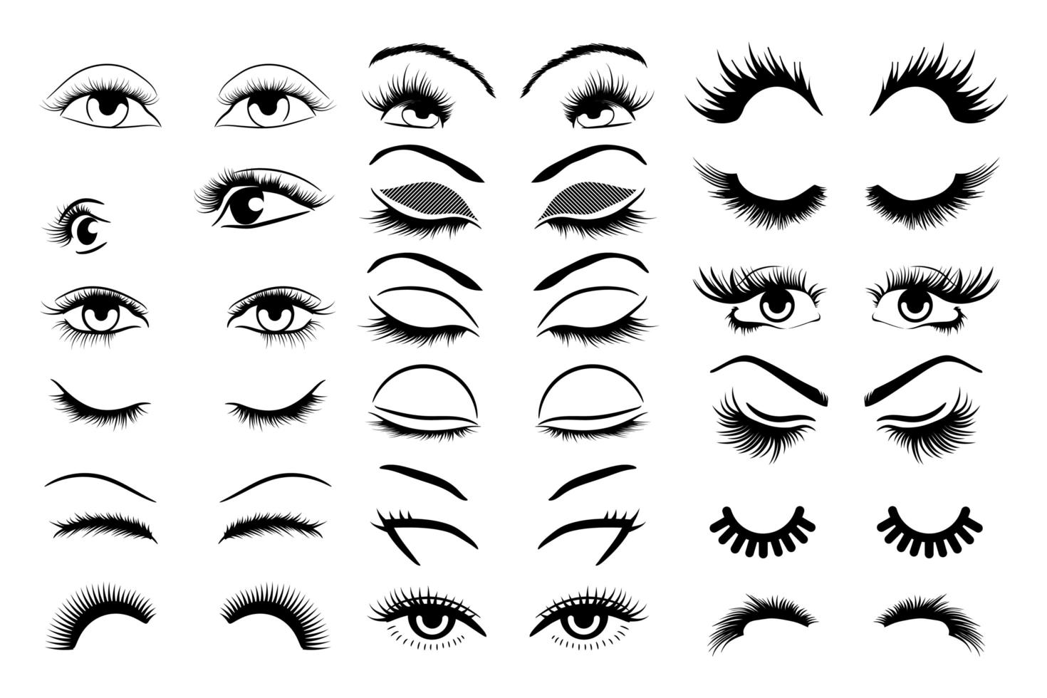 Human eye vision with eyelashes design Royalty Free Vector