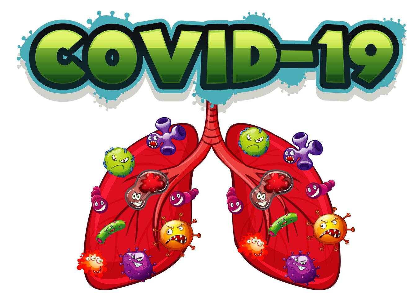 diseño tipográfico para covid-19 vector