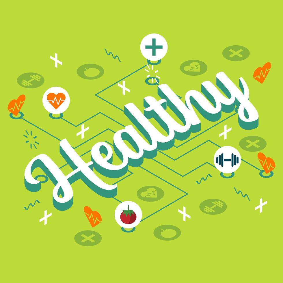 Healthy Foods and Lifestyle Infographic Poster  vector