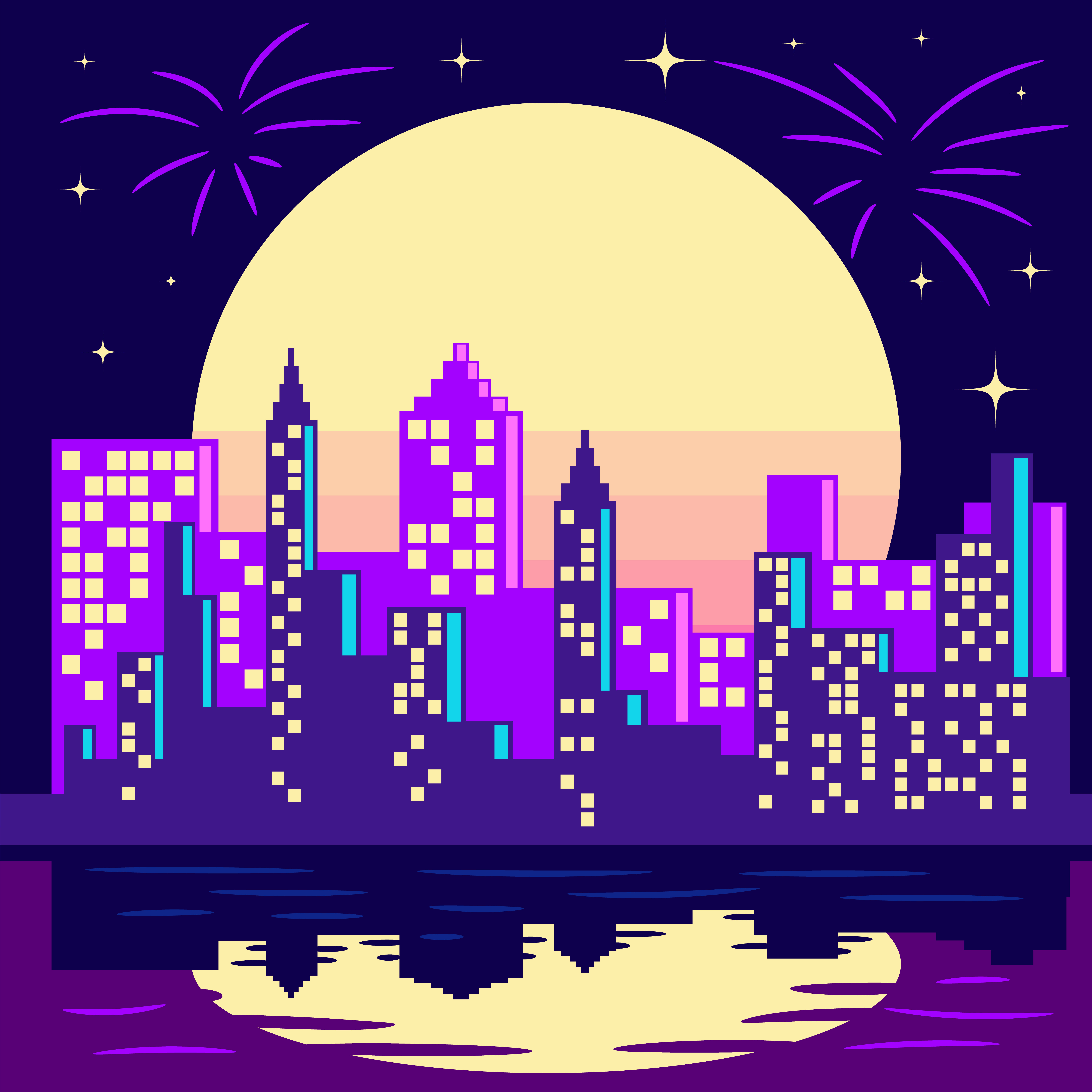 Purple City Skyline In Front Of Full Yellow Moon Download Free Vectors Clipart Graphics Vector Art Purple City Skyline In Front Of Full Yellow Moon Download Free Vectors Clipart Graphics Vector Art