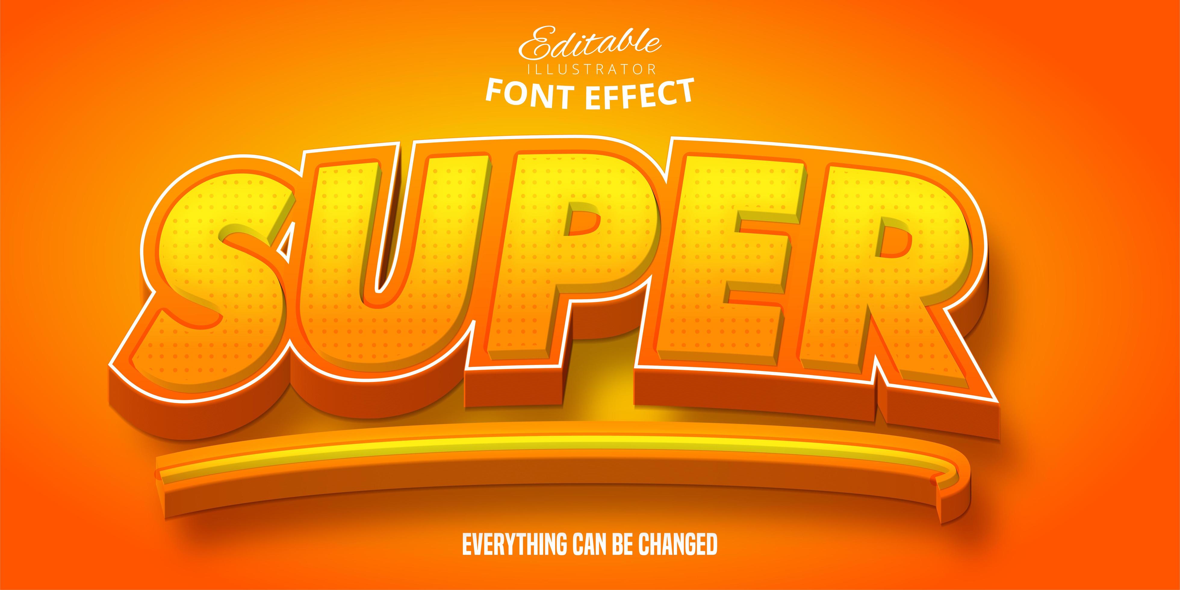 Editable font effect with yellow orange gradient 966185 Vector Art at