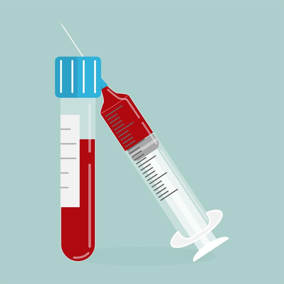 Blood test icon vector